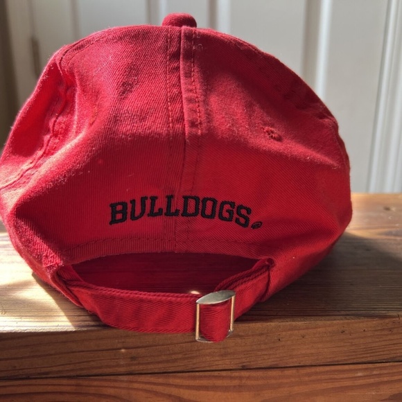NEW VTG Georgia Bulldogs Red Adjustable Baseball Hat Cap OSFA Signatures Dawgs - Picture 3 of 9
